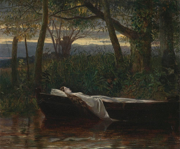 The Lady of Shalott by Walter Crane — hand-painted botanical oil painting reproduction on canvas