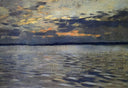 The Lake. Eventide. by Isaac Levitan — hand-painted landscape oil painting reproduction on canvas