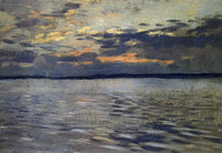 The Lake. Eventide. by Isaac Levitan — hand-painted landscape oil painting reproduction on canvas
