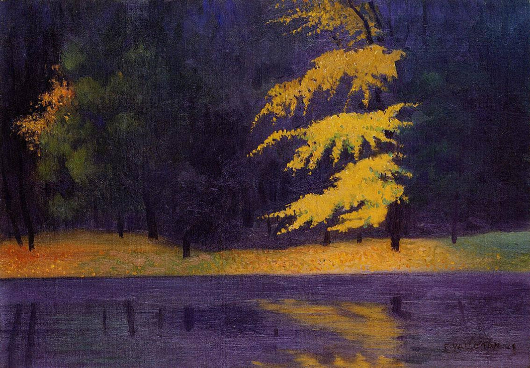The Lake in the Bois de Boulogne by Felix Vallotton — hand-painted botanical oil painting reproduction on canvas