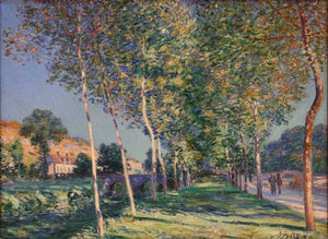 The Lane of Poplars at Moret Sur Loing - Alfred Sisley