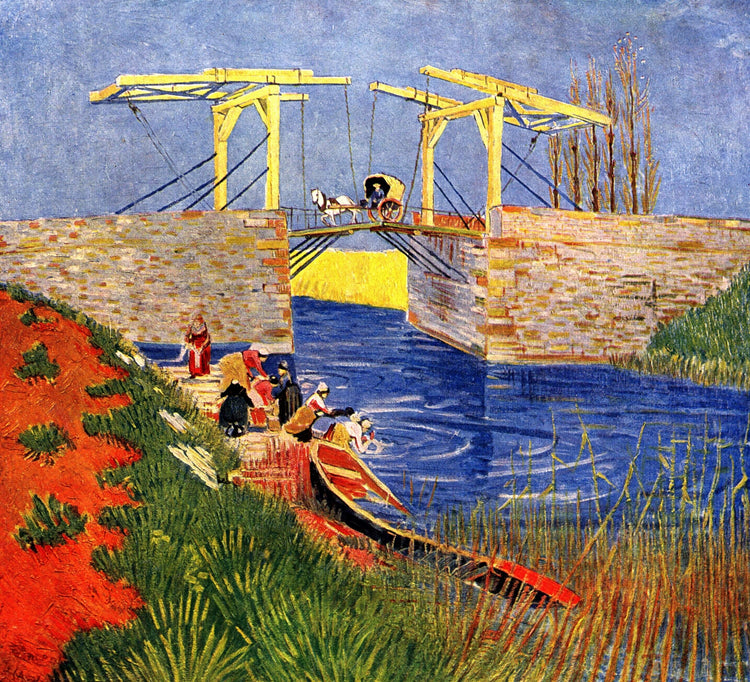 The Langlois Bridge at Arles with Women Washing - Vincent van Gogh