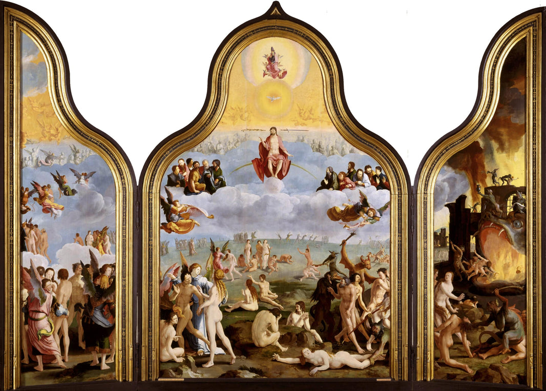 The Last Judgment Triptych by Lucas van Leyden — hand-painted cultural oil painting reproduction on canvas