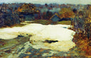 The Last Snow. Village Savvinskaya. by Isaac Levitan — hand-painted botanical oil painting reproduction on canvas