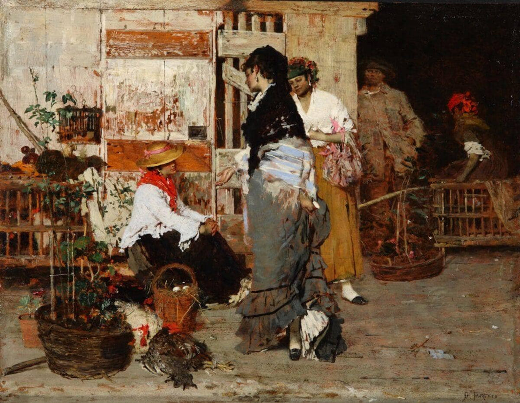 The last word by Giacomo Favretto — hand-painted portrait oil painting reproduction on canvas