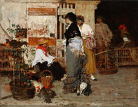 The last word by Giacomo Favretto — hand-painted portrait oil painting reproduction on canvas