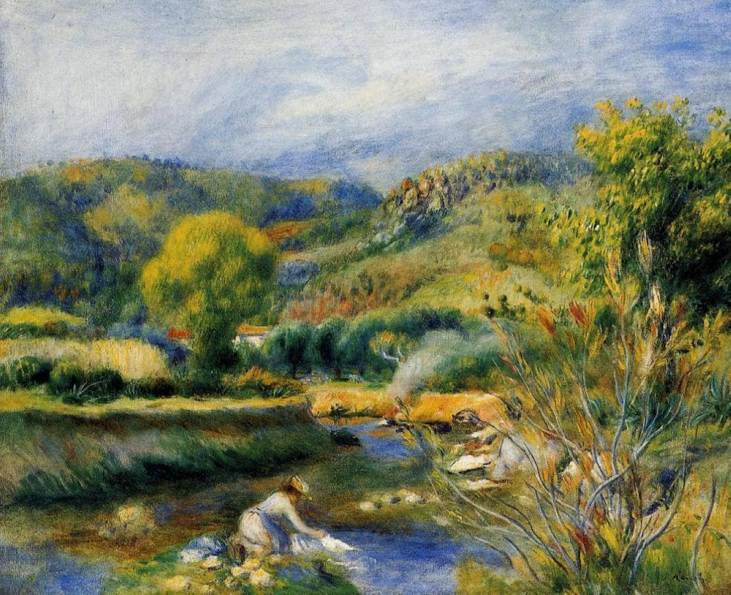 The Laundress by Pierre-Auguste Renoir — hand-painted botanical oil painting reproduction on canvas