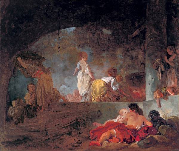 The Laundresses - Jean-Honore Fragonard