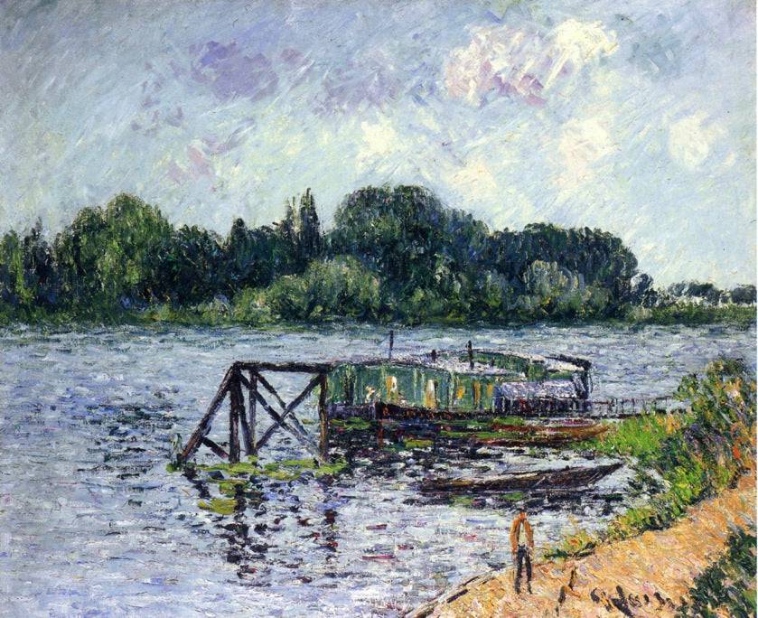 The Laundry Boat on the Seine at Herblay - Gustave Loiseau