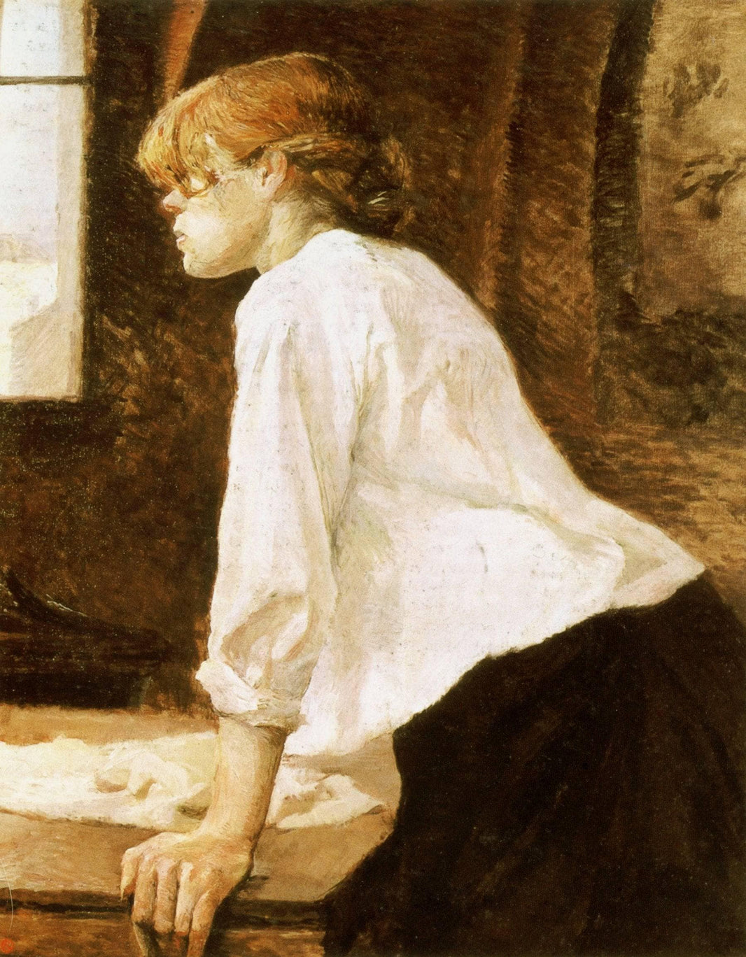 The Laundry Worker by Henri de Toulouse-Lautrec — hand-painted portrait oil painting reproduction on canvas
