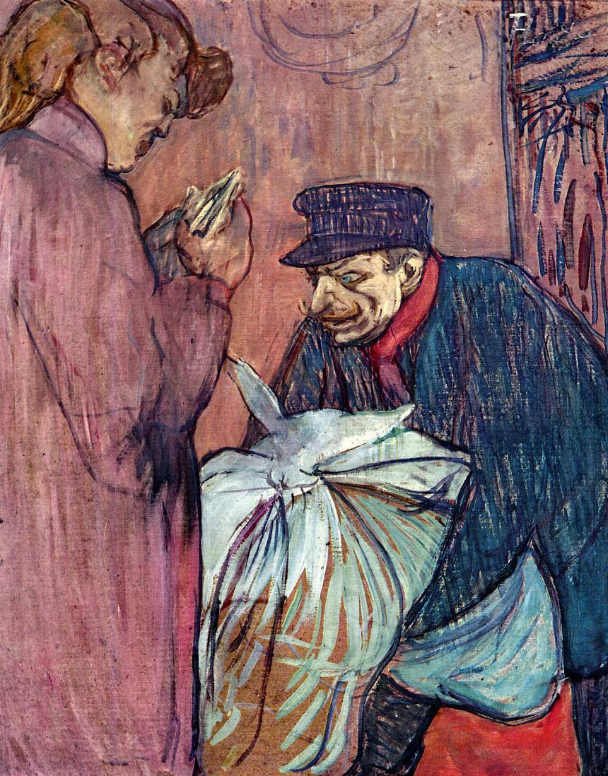 The Laundryman Calling at the Brothal - Henri de Toulouse-Lautrec