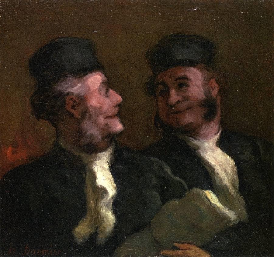 The Lawyers by Honore Daumier — hand-painted portrait oil painting reproduction on canvas