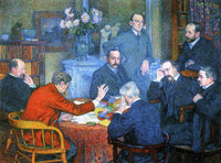 The Lecture by Emile Verhaeren by Theo van Rysselberghe — hand-painted portrait oil painting reproduction on canvas