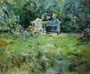 The Lesson in the Garden by Berthe Morisot — hand-painted botanical oil painting reproduction on canvas