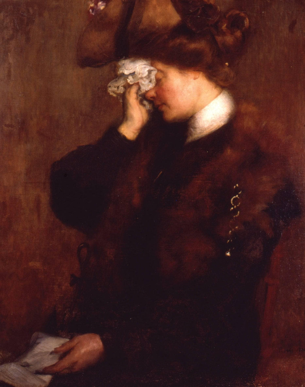 The letter by Eliseu Visconti — hand-painted portrait oil painting reproduction on canvas