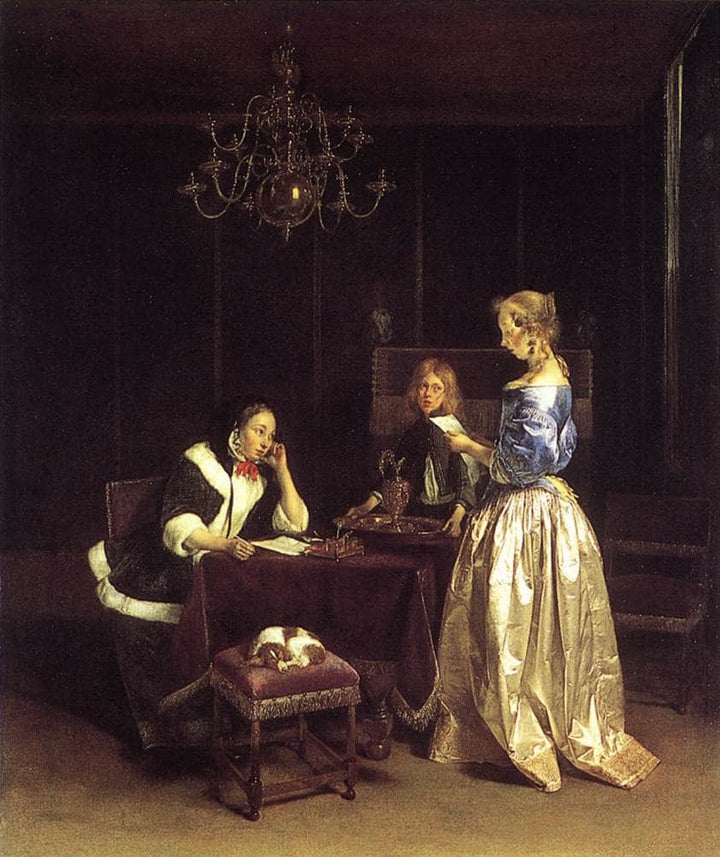 The Letter by Gerard Terborch — hand-painted cultural oil painting reproduction on canvas