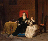 The letter by Gerolamo Induno — hand-painted portrait oil painting reproduction on canvas