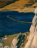 The Lighthouse by Nikolaos Lytras — hand-painted landscape oil painting reproduction on canvas