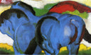 The Little Blue Horses by Franz Marc — hand-painted abstract oil painting reproduction on canvas