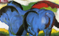 The Little Blue Horses by Franz Marc — hand-painted abstract oil painting reproduction on canvas