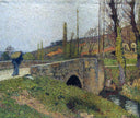 The Little Bridge by Henri Martin — hand-painted architectural oil painting reproduction on canvas