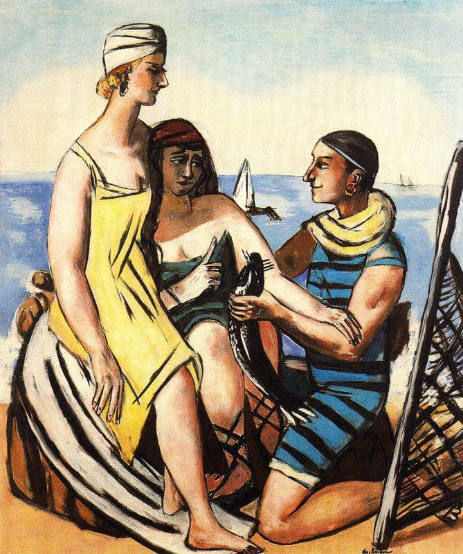 The Little Fish by Max Beckmann — hand-painted portrait oil painting reproduction on canvas