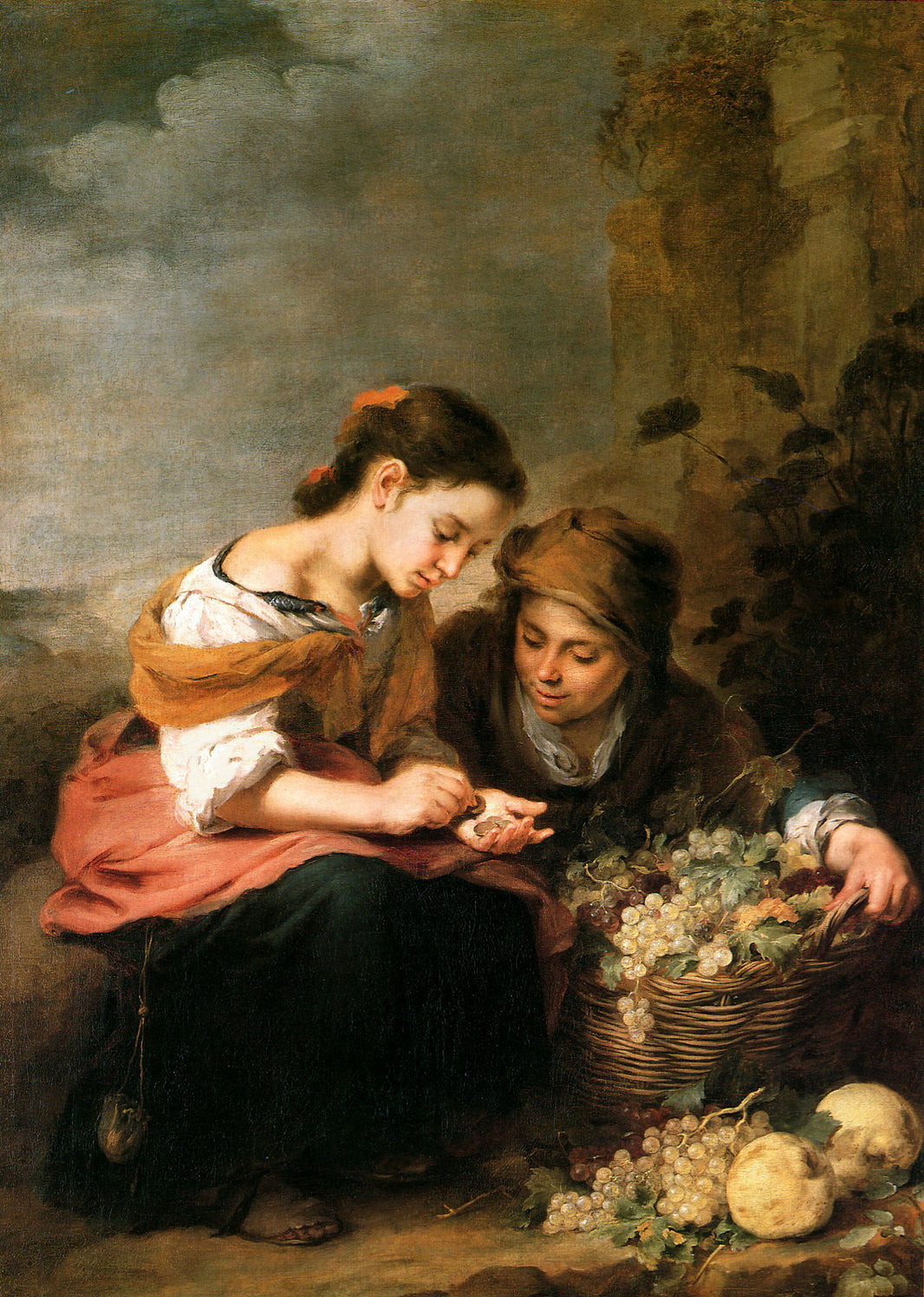 The Little Fruit-Seller by Bartolome Esteban Murillo — hand-painted cultural oil painting reproduction on canvas
