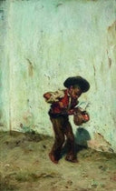 The little orange merchant by Alfred Dehodencq — hand-painted portrait oil painting reproduction on canvas