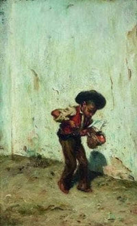 The little orange merchant by Alfred Dehodencq — hand-painted portrait oil painting reproduction on canvas