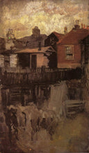 The Little Red House by James McNeill Whistler — hand-painted architectural oil painting reproduction on canvas