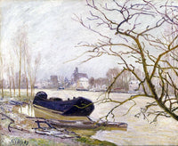 The Loing at High Water by Alfred Sisley — hand-painted botanical oil painting reproduction on canvas