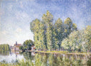 The Loing at Moret by Alfred Sisley — hand-painted architectural oil painting reproduction on canvas