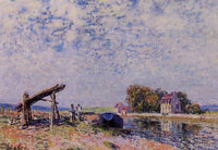 The Loing Canal at Saint Mammes by Alfred Sisley — hand-painted botanical oil painting reproduction on canvas