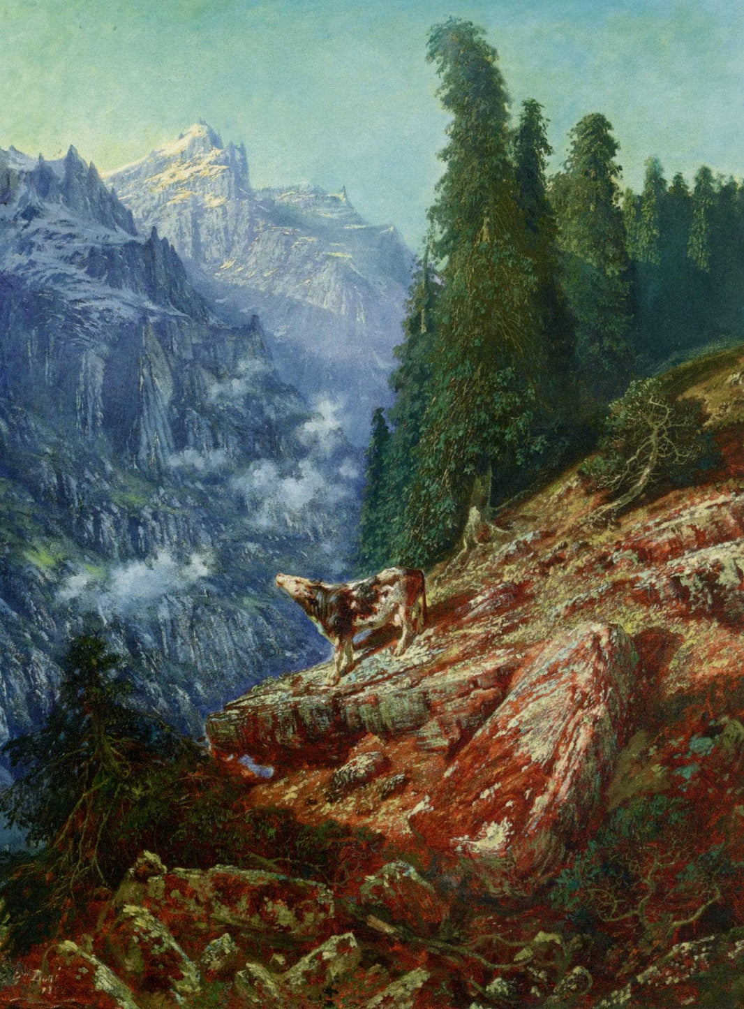 The Lost Cow by Gustave Dore — hand-painted animal oil painting reproduction on canvas