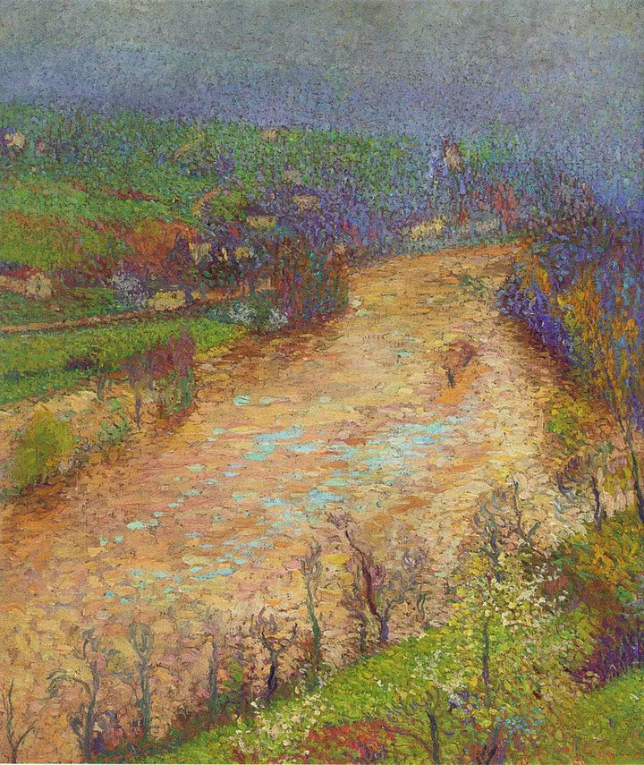 The Lot in Crue by Henri Martin — hand-painted landscape oil painting reproduction on canvas