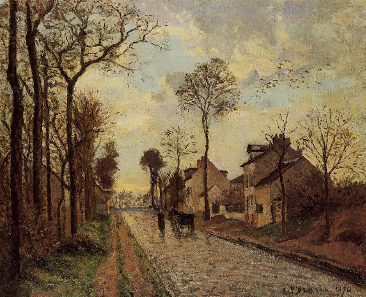 The Louveciennes Road - Camille Pissarro