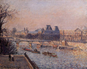 The Louvre, Afternoon - Camille Pissarro