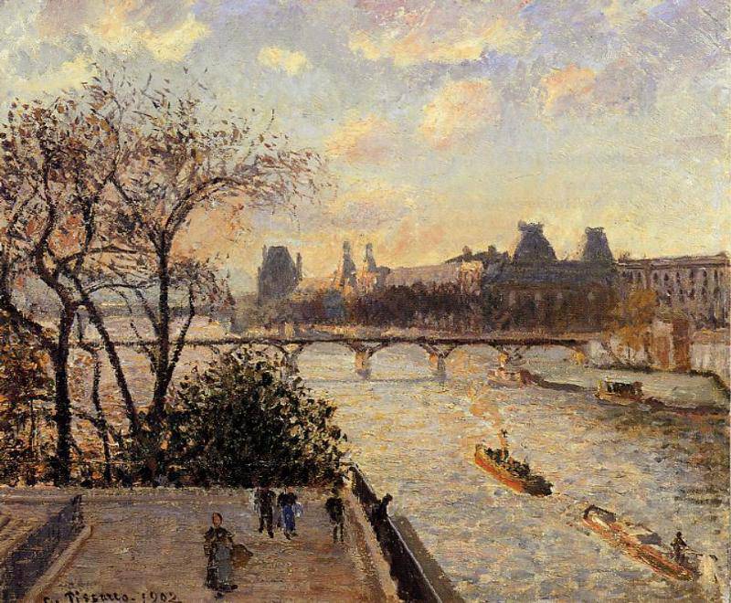 The Louvre and the Seine from the Pont Neuf - Camille Pissarro