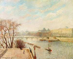 The Louvre, Winter Sunlight, Morning, 2nd Version - Camille Pissarro