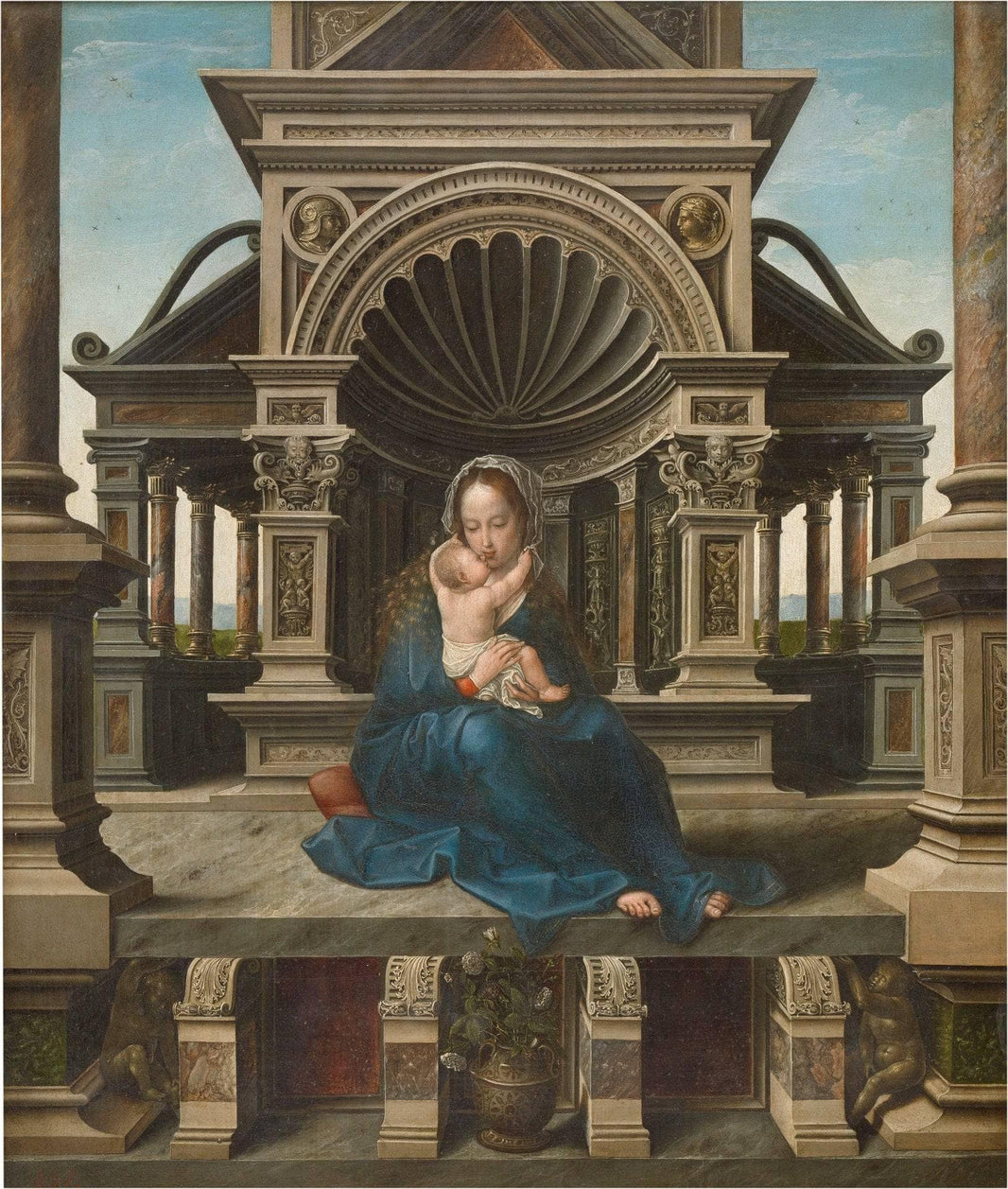 The Lovaina's Virgin by Bernard Van Orley — hand-painted portrait oil painting reproduction on canvas