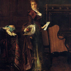 The Love Letter by Alfred Stevens — Oil Painting Reproduction