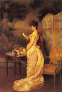 The Love Letter by Auguste Toulmouche — vintage oil painting wall art, Academicism