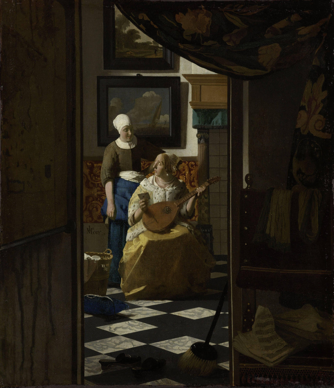 The Love Letter by Johannes Vermeer — hand-painted portrait oil painting reproduction on canvas