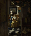 The Love Letter by Johannes Vermeer — hand-painted portrait oil painting reproduction on canvas