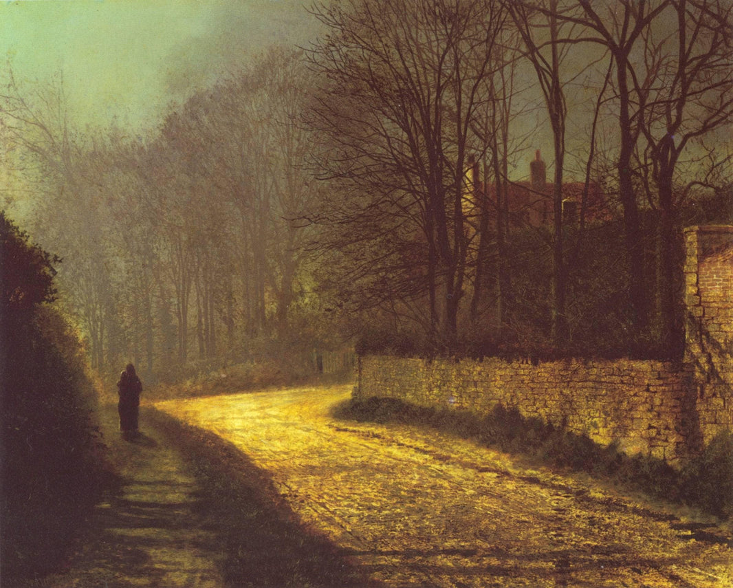 The Lovers by John Atkinson Grimshaw — hand-painted botanical oil painting reproduction on canvas