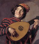 The Lute Player by Frans Hals — male oil painting wall art, Baroque