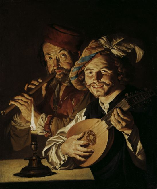 The Lutenist and Flutist - Matthias Stom