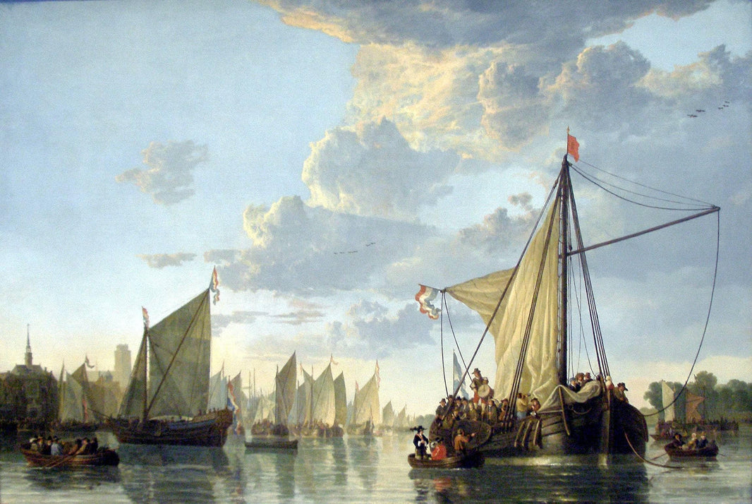 The Maas at Dordrecht by Aelbert Cuyp — hand-painted landscape oil painting reproduction on canvas