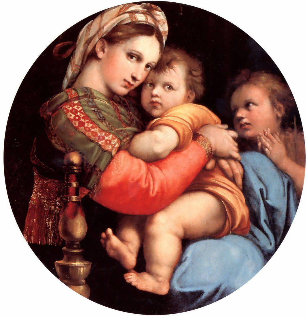 The Madonna of the Chair by Raphael — hand-painted portrait oil painting reproduction on canvas