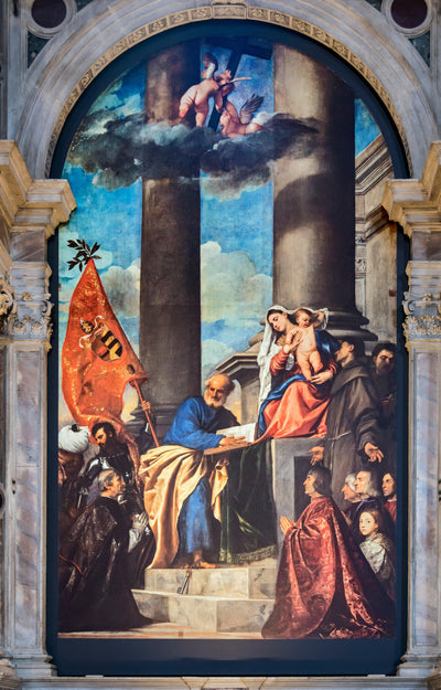 The Madonna of the Pesaro Family in home office